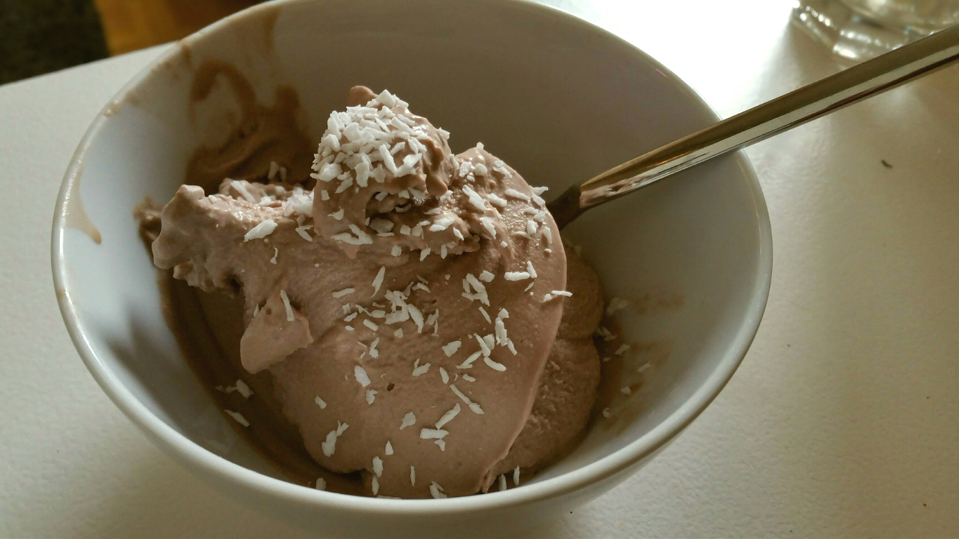 Schoko Kokos Eis glutenfrei und vegan